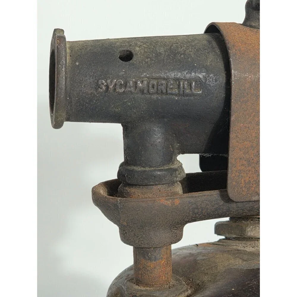 Vintage The Turner Brass Works Sycamore Ill Copper Blow Torch With Black Handle